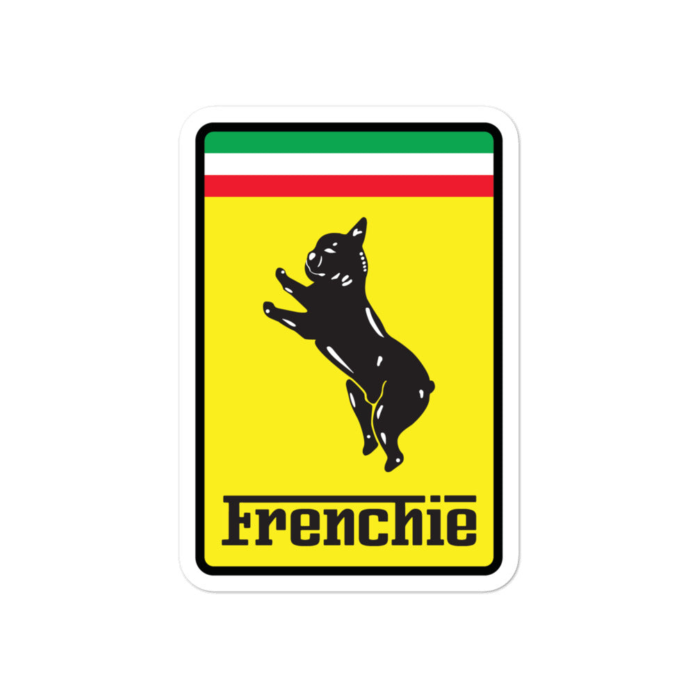 Frenchie-rarri Sticker
